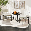 Dining Chair Set of 2 with Curved Backrest and Padded Seat-White - Gallery View 1 of 9