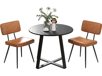 Costway Set of 2 Dining Chairs Padded Seat Backrest Brown 329514768 New