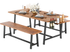 Dining Table Set for 5-7 with 2-Bottle Wine Rack and Condiment Holder
