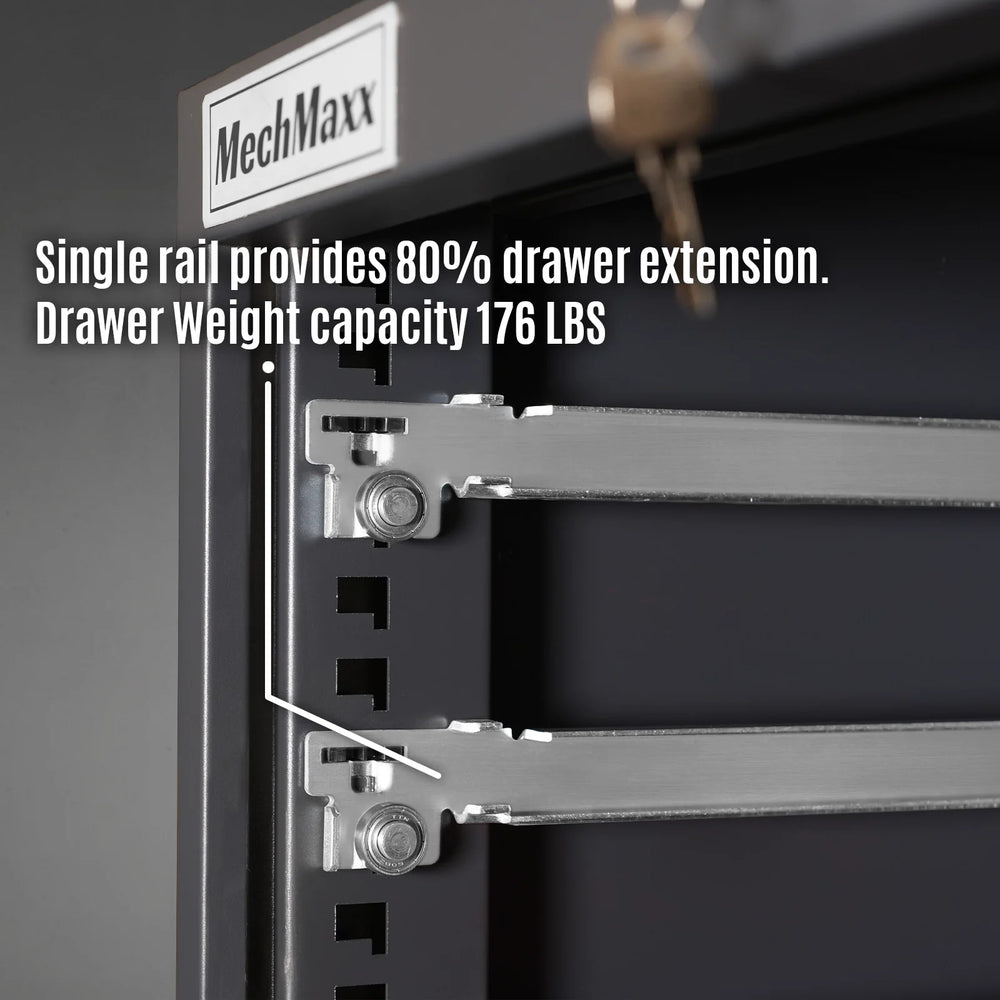Heavy Duty Modular Drawer Cabinet - 11 Drawer,  59" H x 28.5" W x 28.5" D Tool Storage Organizer,  Steel Construction