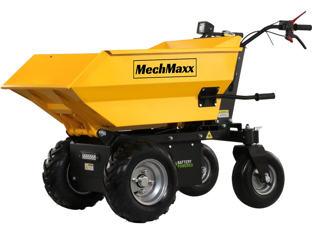 MechMaxx 1100Lbs Loading Battery Powered Barrow Electric Mini Dumper for Sale,  1000W 48V Brushless DC Motor,  E50