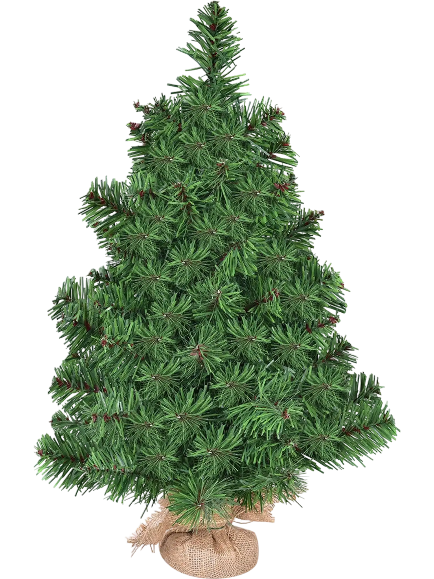Costway 2/3' Tabletop Unlit Christmas Tree Burlap Base 24390517 New