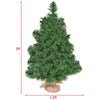 Front view of a 2 ft artificial Christmas tree with lush PVC branches, ideal for festive corner decorations in small.