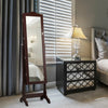 14 LED Jewelry Armoire Cabinet with Full Length Mirror and 4 Tilting Angles-Coffee - Gallery View 1 of 12