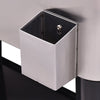 Close-up of the stainless steel beverage cooler's bottle opener and cap catcher for easy drink access and convenience.