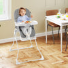 Easy Clean Compact Highchair with Removable Adjustable Tray and PU Seat Cushion-Gray - Gallery View 1 of 10