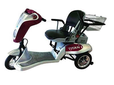 Tzora Titan 3 Wheel Heavy Duty Folding Mobility Scooter Red New
