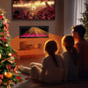 Electric fireplace with adjustable flame colors and brightness, perfect for wall-mounted installation in cozy settings.