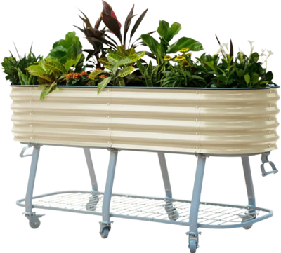 Vego Garden Elevated Rolling Self-Watering Garden Bed 2' x 6' New