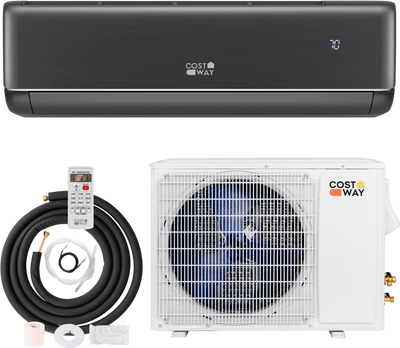 Costway 12000 BTU 21 SEER2 Mini Split Air Conditioner Heater Gray 57468913 New