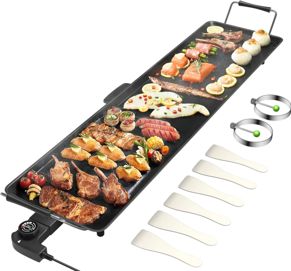 35 Inch Costway Electric Griddle Teppanyaki Grill with Adjustable Temperature