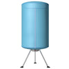Portable ventless folding clothes dryer in blue with a lightweight design, perfect for small spaces and energy.
