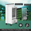 3-in-1 portable evaporative air conditioner cooler with remote control, featuring a washable air filter and large water.