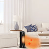 Portable oscillating PTC ceramic space heater in black, ideal for full rooms, featuring remote control and LED display.