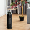 Portable 1500 W oscillating PTC ceramic space heater with LED display, ideal for offices and bedrooms, featuring remote.