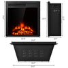 22.5-inch electric fireplace insert with realistic flames, 750W/1500W heat settings, ideal for home decor and warmth.