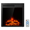 22.5-inch electric fireplace insert with realistic flames, remote control, and two heating settings for cozy home.