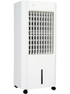 3-in-1 evaporative air cooler in white, showcasing a sleek design with a control panel and removable air filter for.