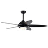 52 Inch Ceiling Fan with Lights and 3 Lighting Colors-Black - Gallery View 1 of 11