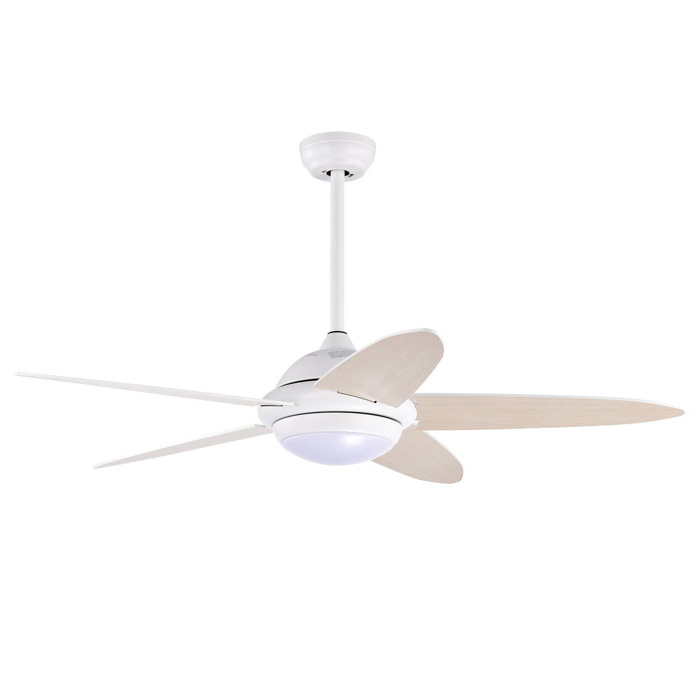 52 Inch Ceiling Fan with Lights and 3 Lighting Colors-White - Gallery View 1 of 11