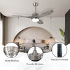48-inch wood ceiling fan with LED lights, 3 durable blades, and remote control for versatile room use.