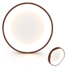 Modern 24W LED ceiling light with wood pattern and metal frame, ideal for stylish illumination in any room.