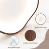 Close-up of the 24W modern LED ceiling light with imitation wood pattern and sturdy metal frame for stylish.