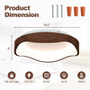 Modern 24W LED ceiling light with wood pattern and metal frame, ideal for stylish illumination in bedrooms or living.