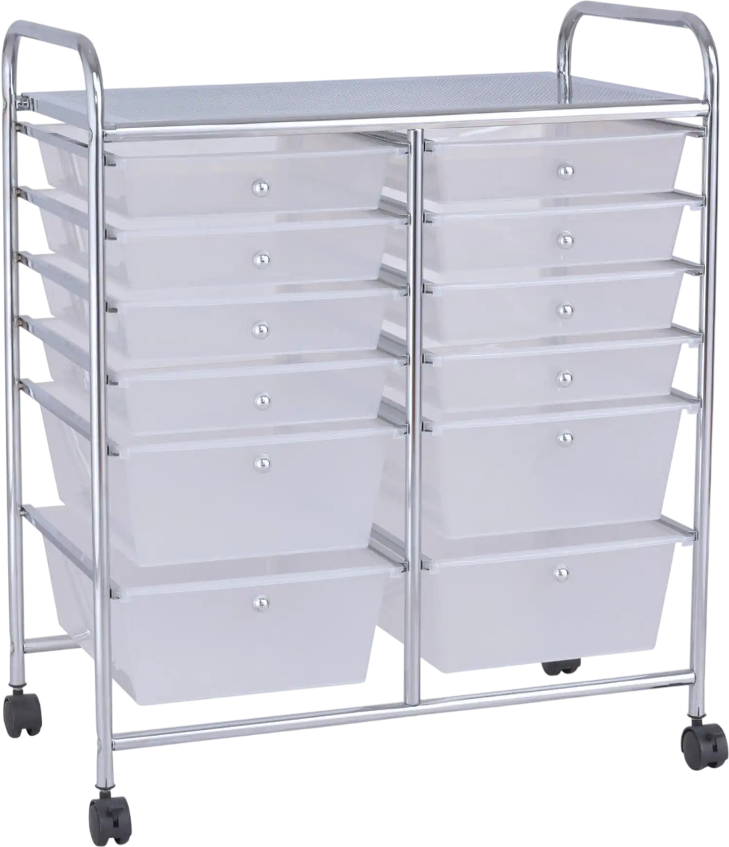 Costway 12-Drawer Rolling Storage Cart Removable Drawers Lockable Wheels 17984236 New