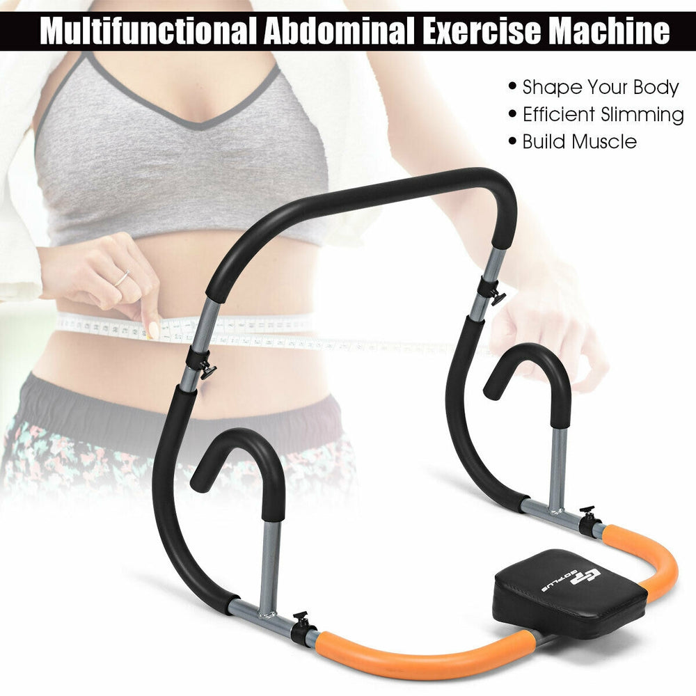 Portable exercise ab fitness crunch machine with sturdy steel construction for home gym workouts and efficient body.