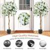 4.5 feet artificial azalea tree with white flowers and cement pot, perfect for indoor decoration, requires no.