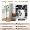 4.5 feet artificial azalea tree with 576 flowers in a cement pot, perfect for indoor decoration without maintenance.
