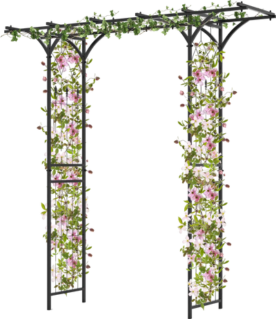 Costway 6.8' Garden Arbor Trellis for Climbing Plants Roses 46832795 New