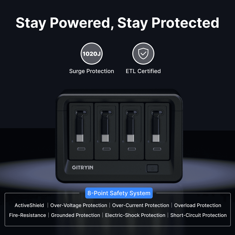 Giraffe Tools Desktop Charging Station 12-in-1 40W Cable Set New