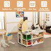 Grocery store playset featuring a checkout counter, shopping cart, and storage for imaginative pretend play.