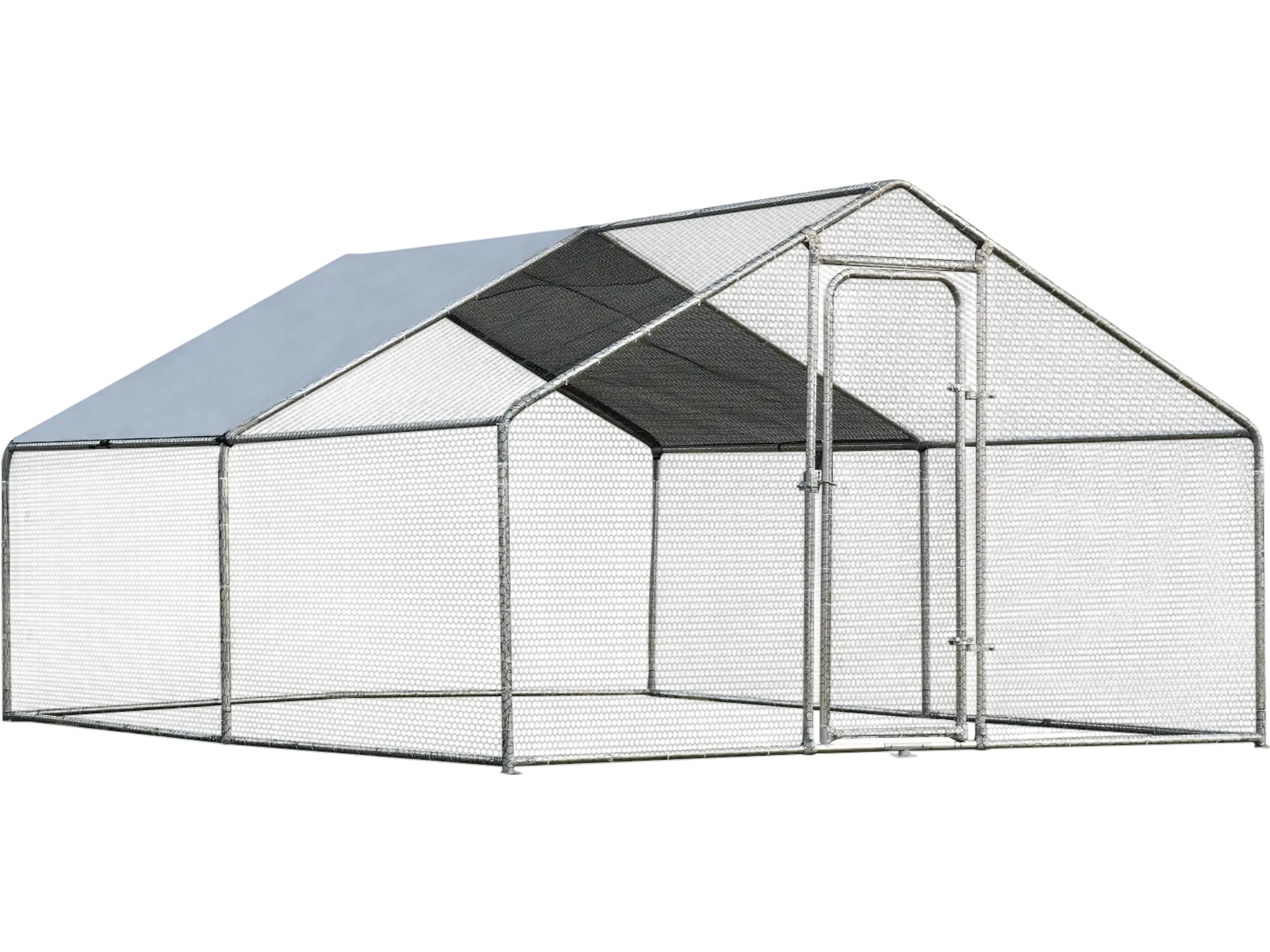 Costway Large Walk-In Chicken Coop Shade Cage w/ Roof Cover 03792615 New