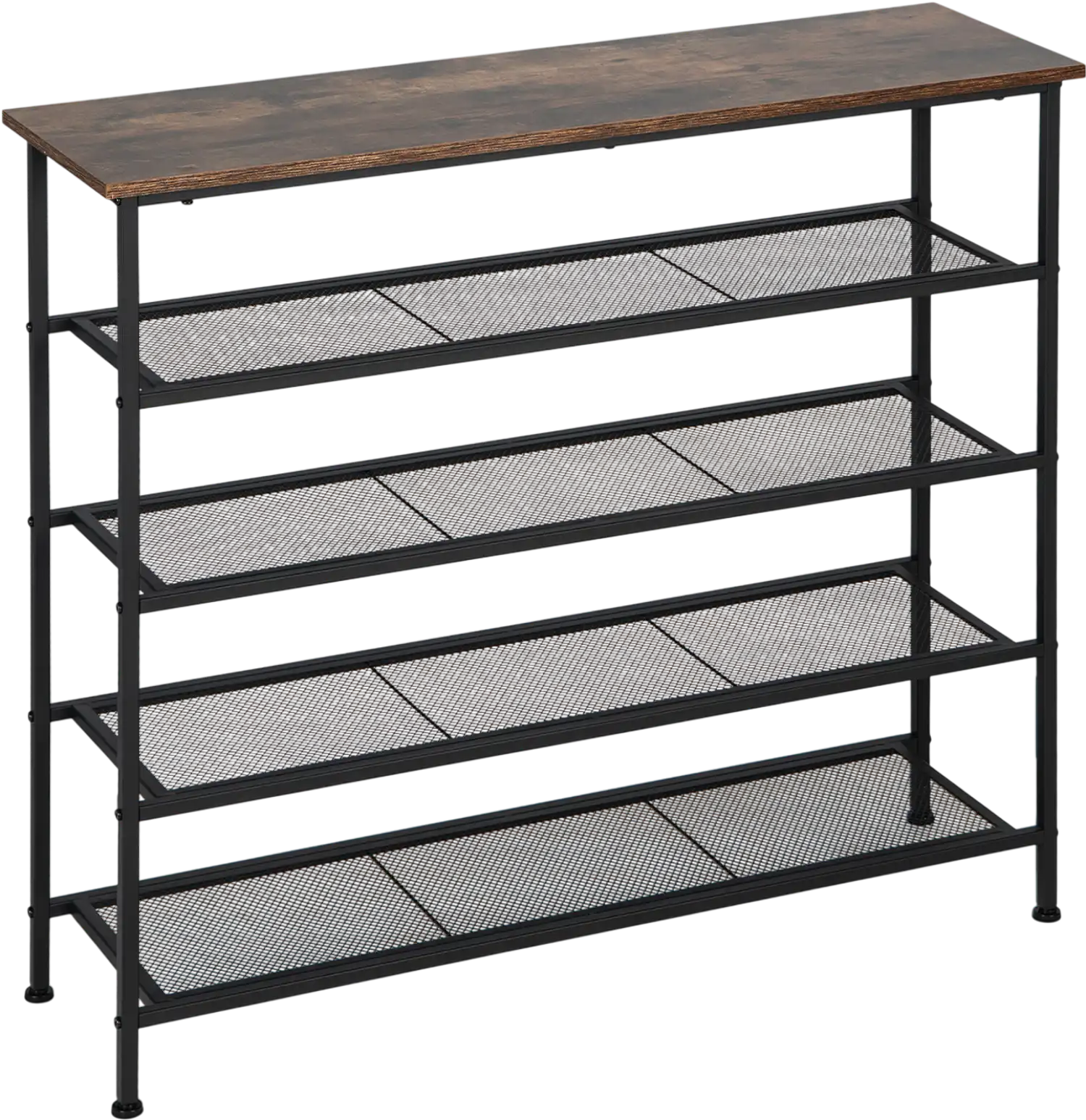 Costway Industrial 5-Tier Metal Shoe Rack Adjustable 16-20 Pair 74617594 New