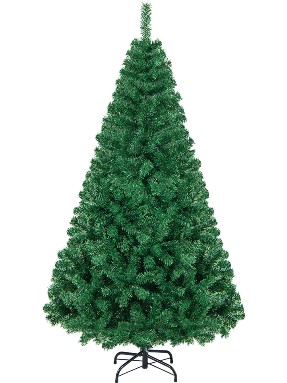 6 ft artificial PVC Christmas tree with a durable metal stand, perfect for indoor or outdoor festive decoration.