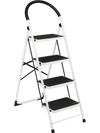 4-Step Folding Ladder with Anti-Slip Pedal Platform 330Lbs Capacity