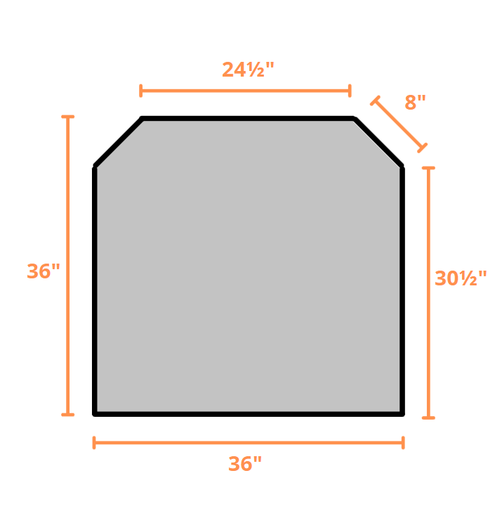 Comfortbilt 36" Standard Hearth Pad in Black Copper - Type 2