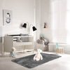Modern 4x6 feet soft shag rug with non-slip grip dots, ideal for stylish decor in living rooms or bedrooms.