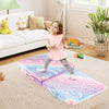 Foldable Floor Mattress for Kids with Washable Flannel Cover-Multicolor - Gallery View 1 of 9