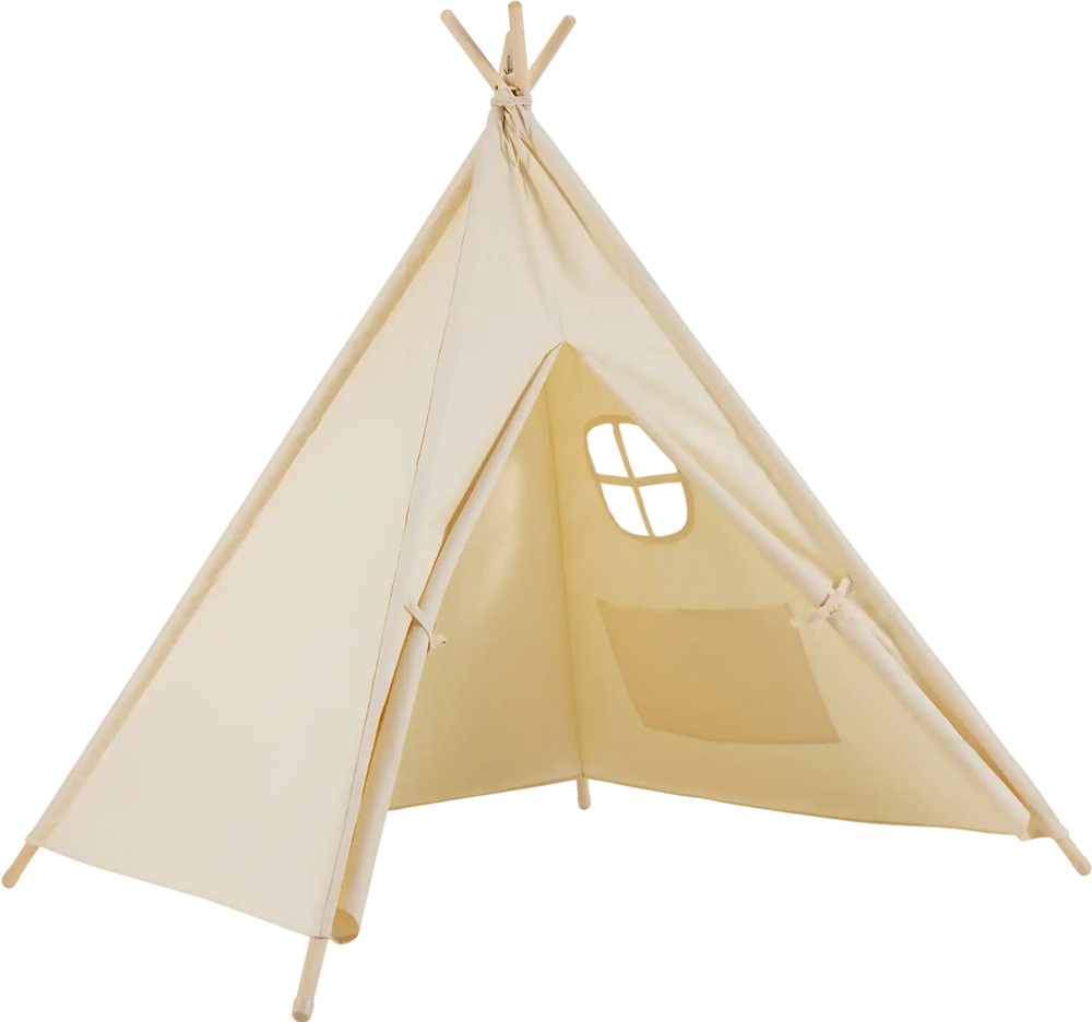 Foldable Kids Canvas Teepee Play Tent