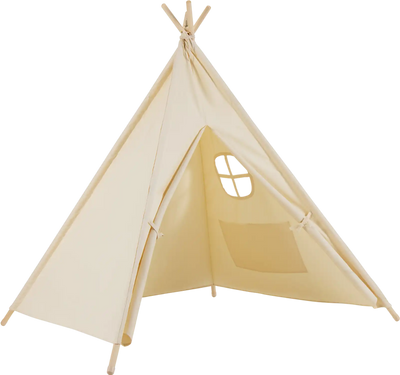 Costway Foldable Kids Canvas Teepee Play Tent 39025647 New