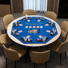 8-Player Foldable Poker Table Top with Carrying Bag-Blue - Gallery View 1 of 10