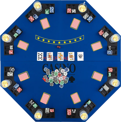 Costway 8-Player Foldable Poker Table Top w/ Carrying Bag 49275186 New