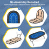Foldable poker table with blue felt, 8 cup holders, and padded armrests, ready to use without assembly.
