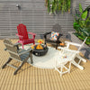 Foldable Weather Resistant Patio Chair with Built-in Cup Holder-Red - Gallery View 1 of 9