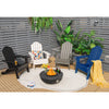 Foldable Weather Resistant Patio Chair with Built-in Cup Holder-Navy - Gallery View 1 of 9