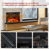 18-inch electric fireplace with tempered glass, 750W/1500W settings, and realistic flame effect for cozy heating.